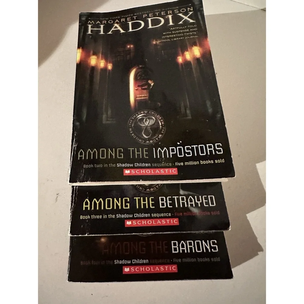 haddix book lot Shadow Children #2, 3 & 4 Margaret Peterson PB GC Scholastic Bks